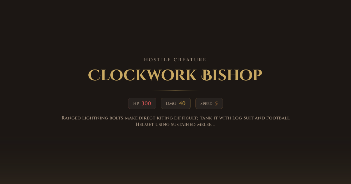 Clockwork Bishop - Hostile Creature | Don't Starve Companion